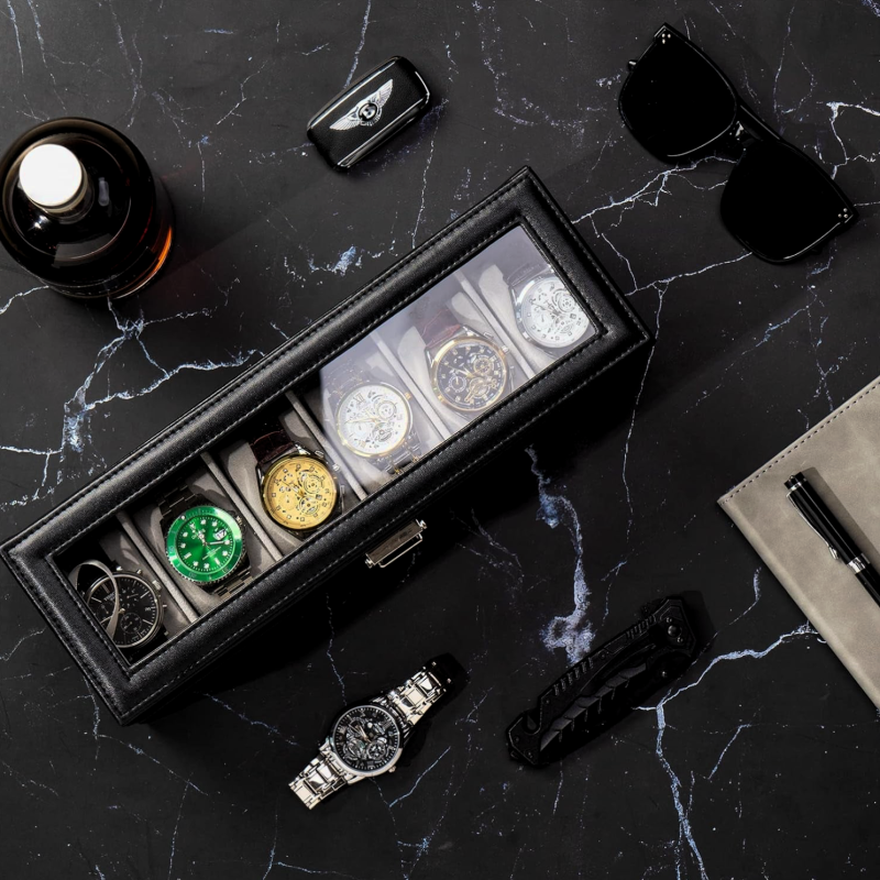 beste-horlogebox-lades-sieraden-zwart
