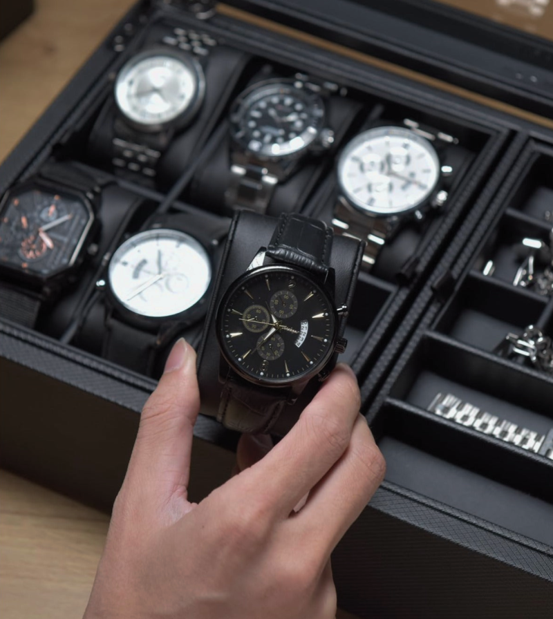 betrouwbaar-horlogebox-opbergdoos-sieraden-vlando-zwart