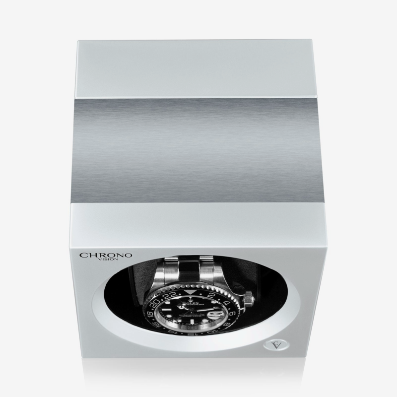 economisch-automatische-horlogeopwinder-chronovision-one-mat-wit-geborsteld-aluminium