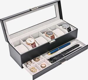 goedkoop horlogebox-lades-sieraden-zwart