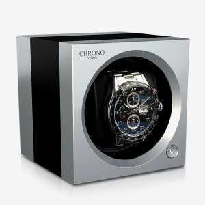 modern ontwerp automatische-horlogeopwinder-chronovision-one-chroom-mat-zwart-geanodiseerd