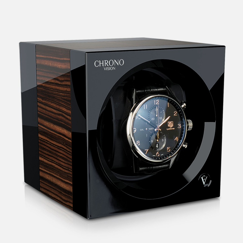 trendy automatische-horlogeopwinder-chronovision-one-zwart-glanzend-ebony-hoogglans
